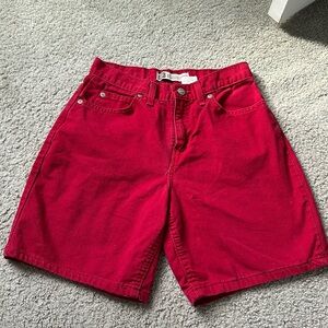 Vintage Faded glory mom shorts demin red